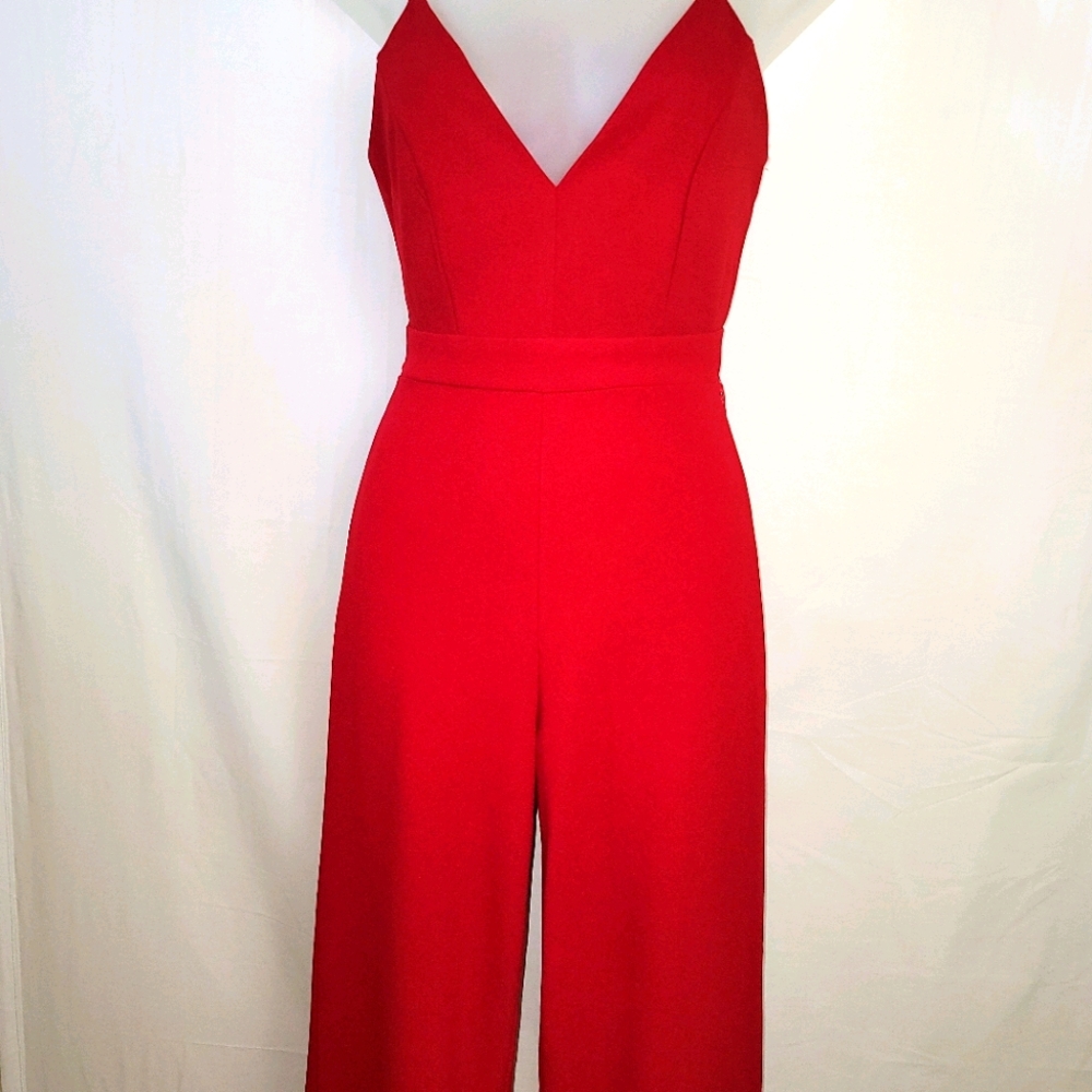 NWT Red Wide Leg Jumpsuit